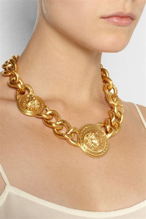 versace gold necklace